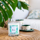 Bahama Blooms Scented Premium 10 oz Candle and Jewelry