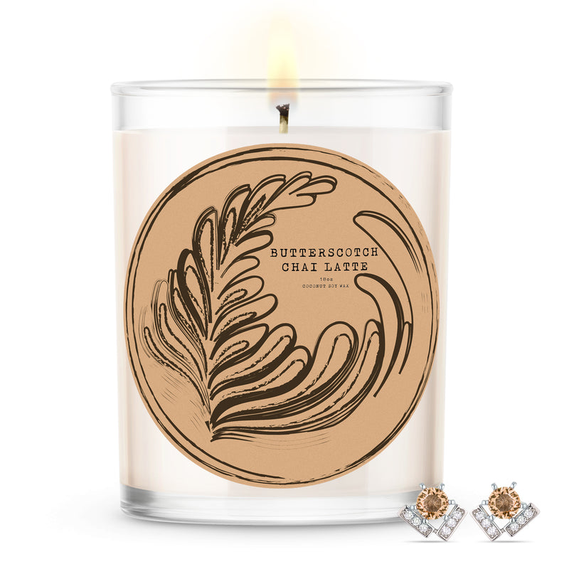 Butterscotch Chai Latte Candle and Jewelry