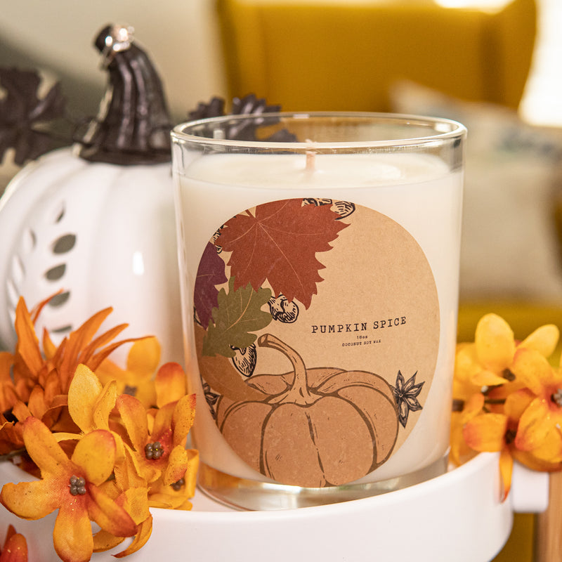 Pumpkin Spice Scented Premium Candle and Jewelry