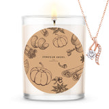 Pumpkin Swirl Scented Premium Candle and Jewelry