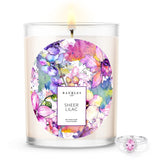 Sheer Lilac Scented Premium Candle and Jewelry