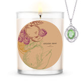 Spiced Pear Scented Premium Candle and Jewelry