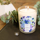 Wild Blueberry Scented Premium Candle and Jewelry