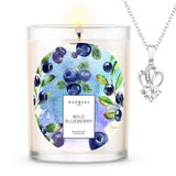 Wild Blueberry Scented Premium Candle and Jewelry