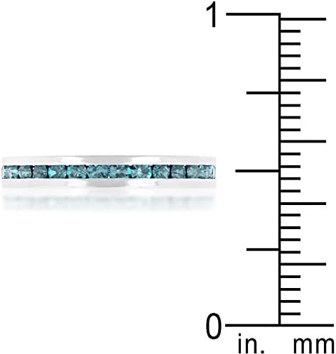 Stylish Stackables Aquamarine Crystal Ring