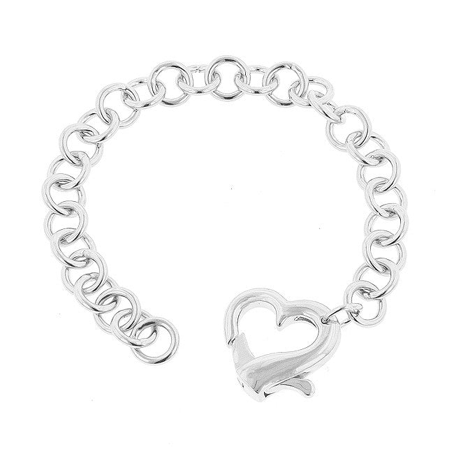 Silvertone Heart Bracelet
