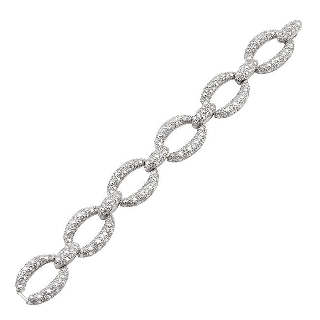 Cubic Zirconia Chain Link Bracelet