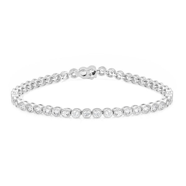 Bezel Cubic Zirconia Tennis Bracelet