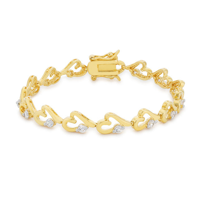 Linked Hearts Tennis Bracelet