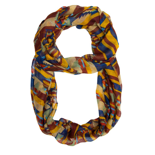Blue Mara Cultural Infinity Scarf