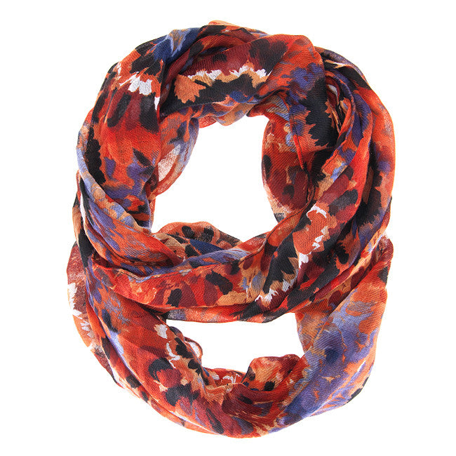 Scrunchy Orange Infinity Scarf