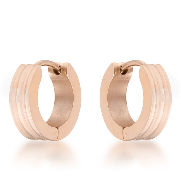 Marlene Rose Gold Stainless Steel Small Hoop Earrings