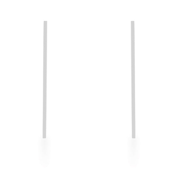 Carolee Rhodium Stainless Steel Long Line Drop Earrings