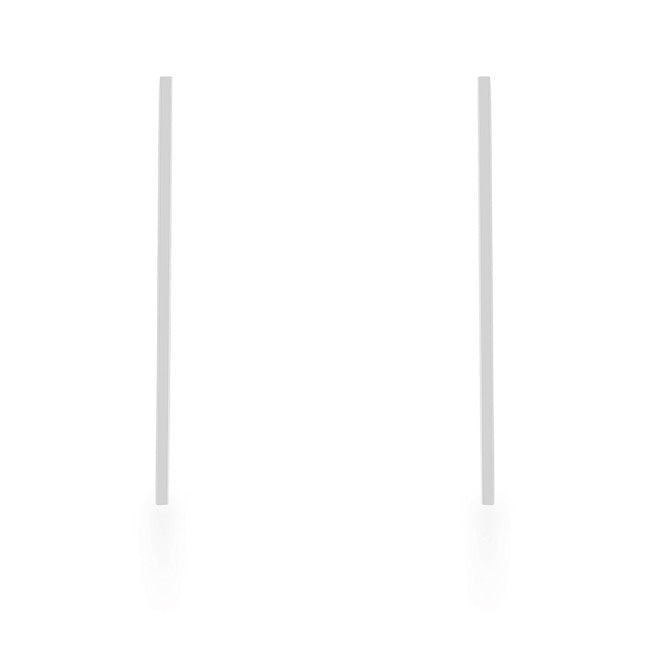 Carolee Rhodium Stainless Steel Long Line Drop Earrings