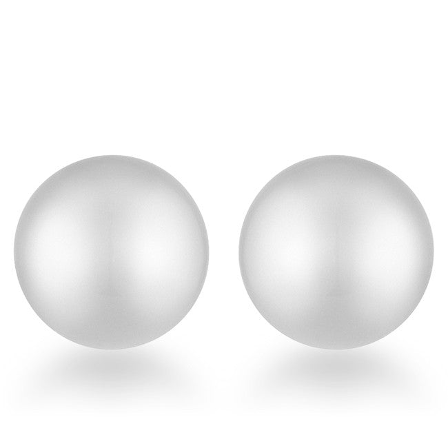 Julie Rhodium Sphere Stud Earrings