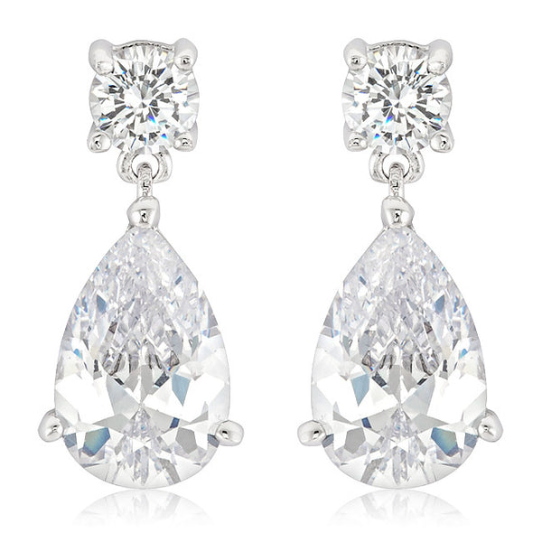 Elegant Cubic Zirconia Drop Earrings