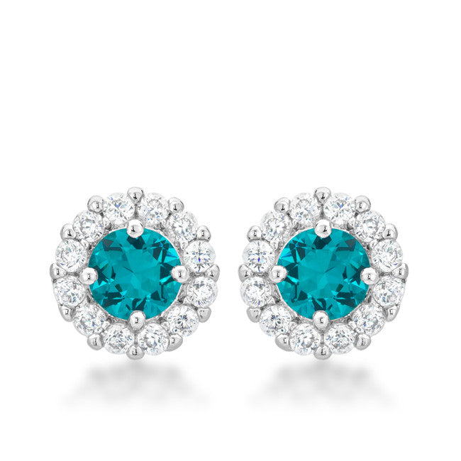 Bella Bridal Earrings in Aqua