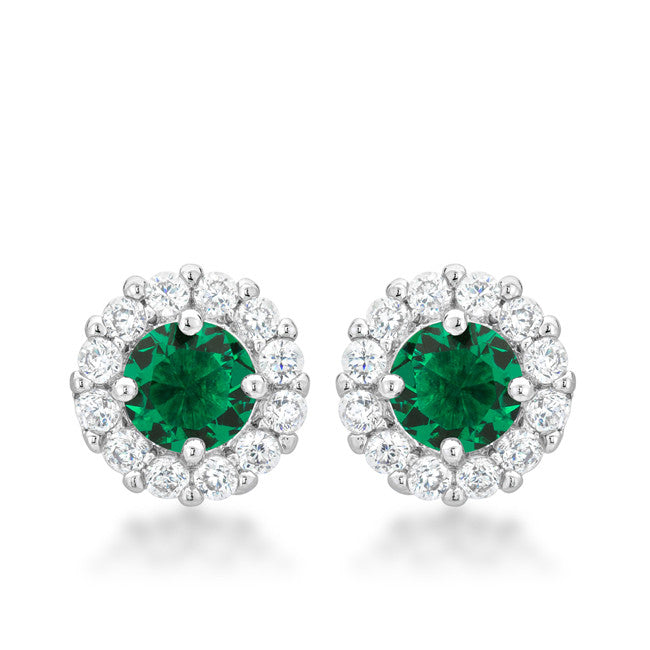 Bella Bridal Earrings in Green