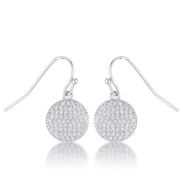 .6 Ct Elegant Cubic Zirconia Disk Earrings