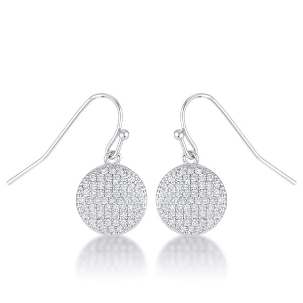 .6 Ct Elegant Cubic Zirconia Disk Earrings