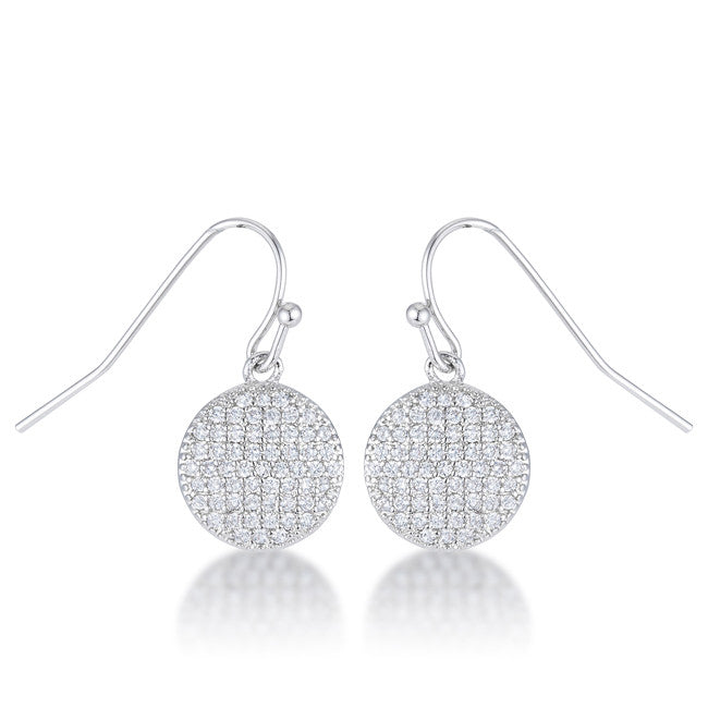 .6 Ct Elegant Cubic Zirconia Disk Earrings