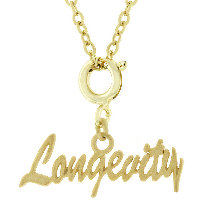 Longevity Script Pendant