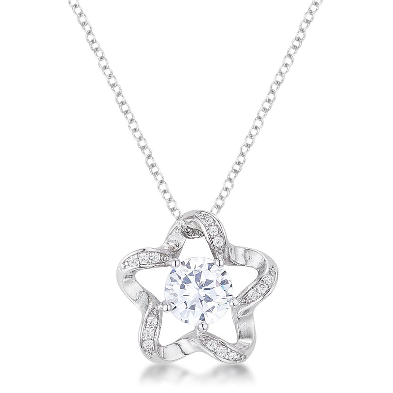 7mm Cubic Zirconia Star Fashion Pendant