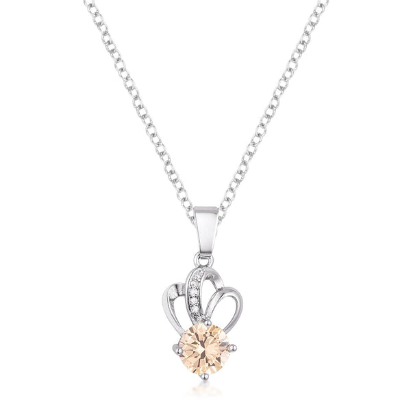 7mm Champaign Cubic Zirconia Fashion Pendant