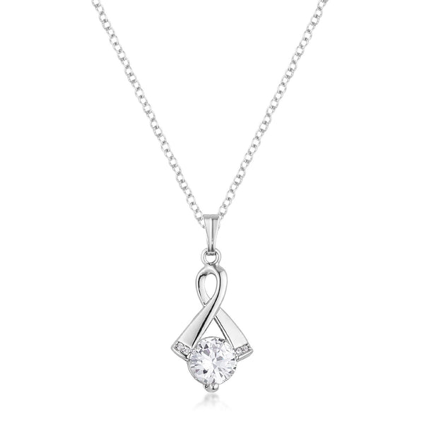 7mm Cubic Zirconia Twist Fashion Pendant