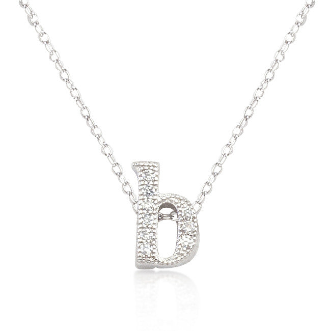 Micro-Pave Initial B Pendant