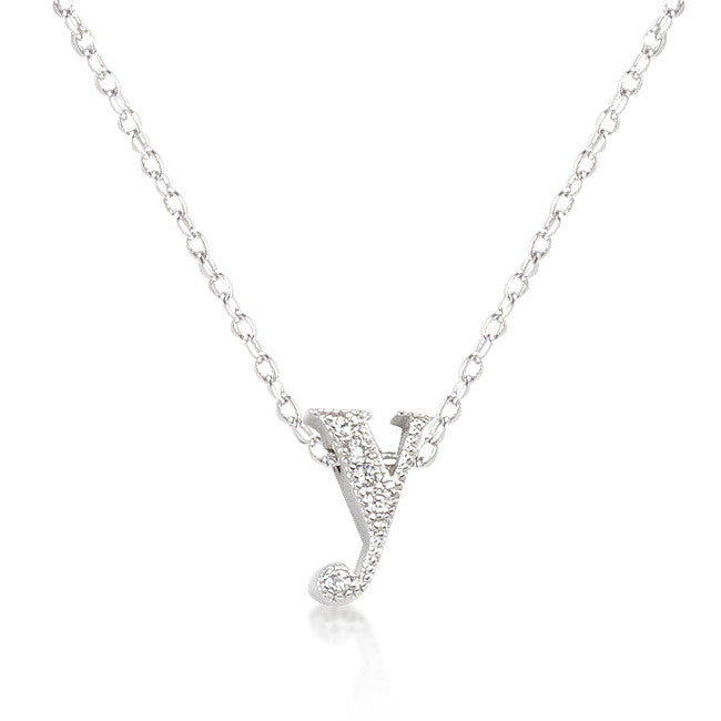 Micro-Pave Initial Y Pendant