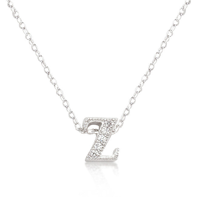 Micro-Pave Initial Z Pendant