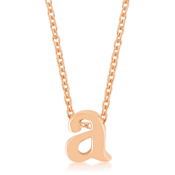 Rosegold Finish Initial A Pendant