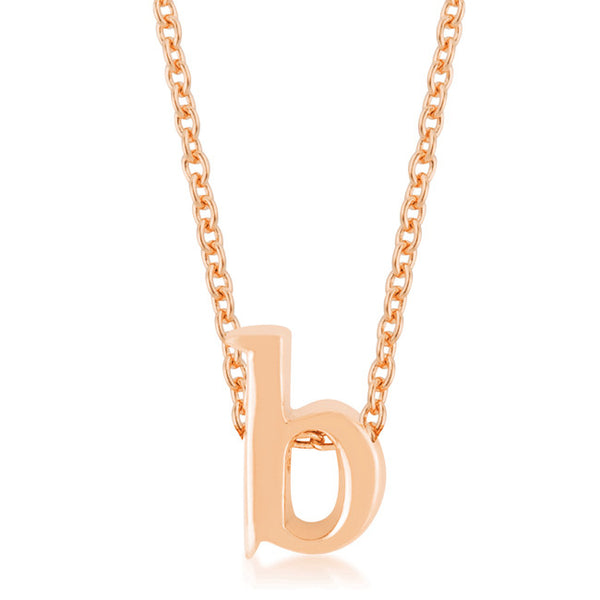 Rosegold Finish Initial B Pendant