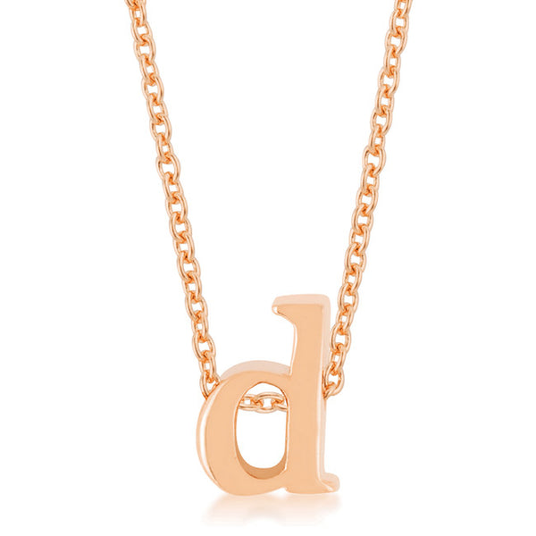 Rosegold Finish Initial D Pendant