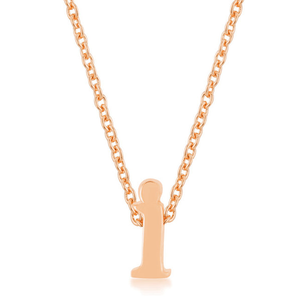 Rosegold Finish Initial I Pendant