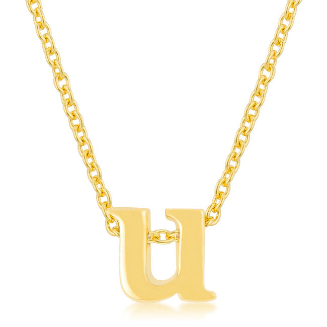 Golden Initial U Pendant
