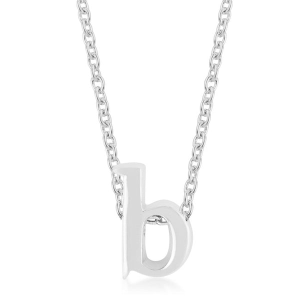 Silvertone Finish Initial B Pendant