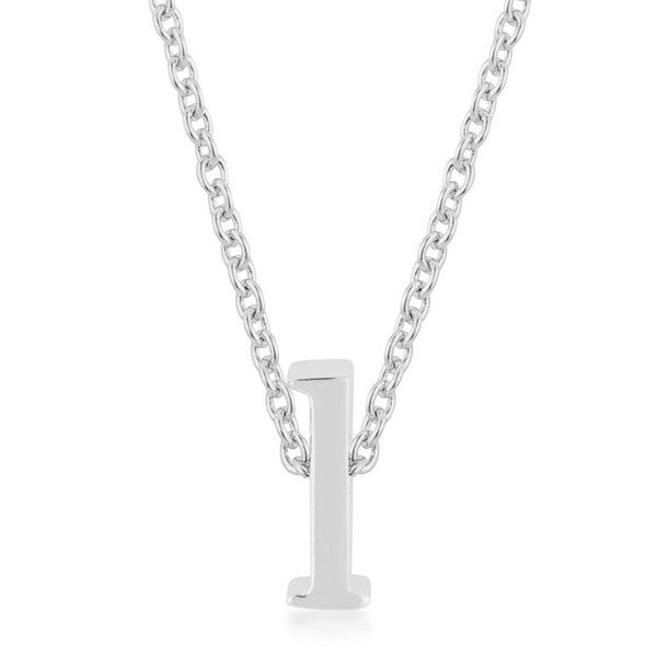 Silvertone Finish Initial L Pendant