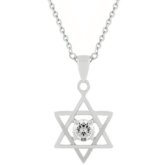 Star of David Solitaire Pendant