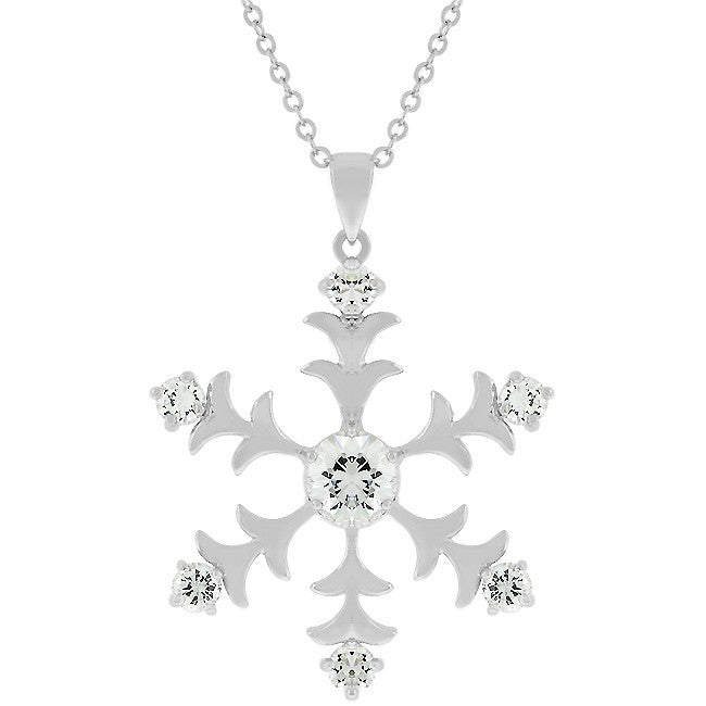 Silvertone Snowflake Pendant
