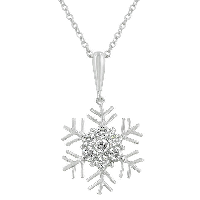 Snowflake Cubic Zirconia Pendant
