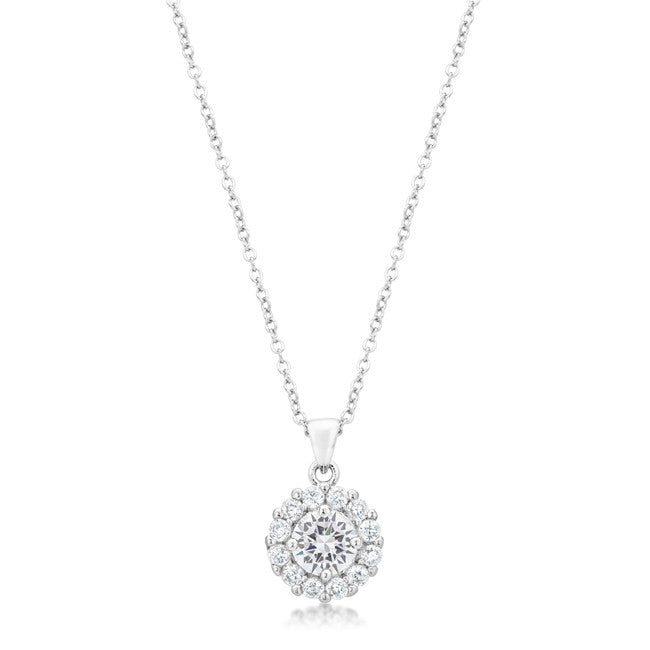 Bella Bridal Pendant in Clear