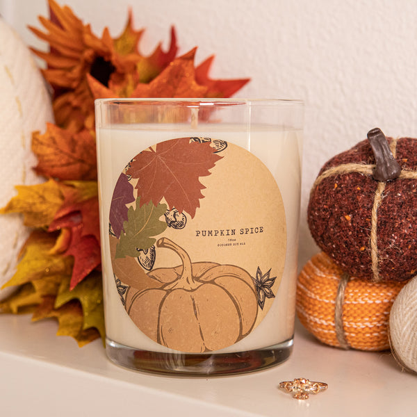 Pumpkin Spice Scented Premium Candle and Jewelry