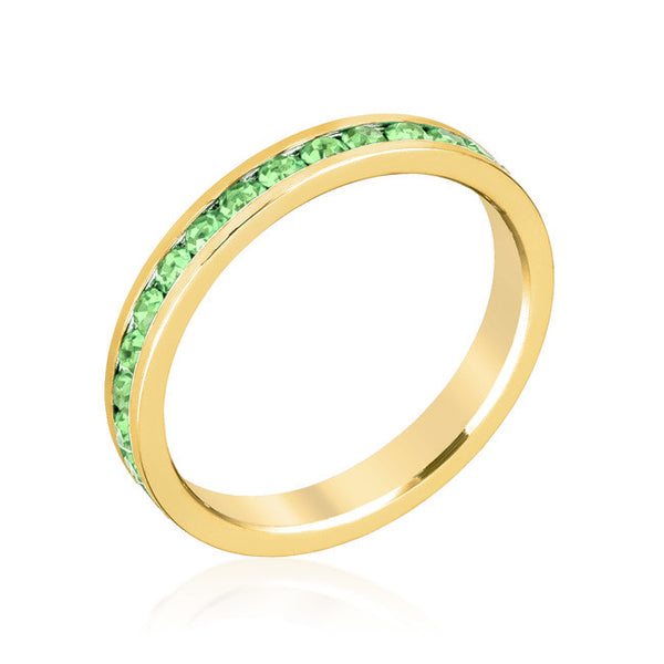 Stylish Stackables Peridot Crystal Gold Ring