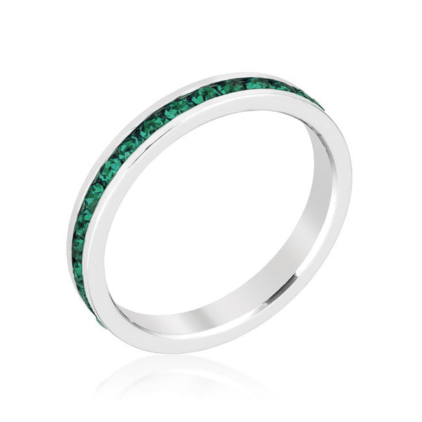 Stylish Stackables Emerald Crystal Ring