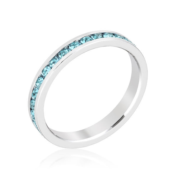 Stylish Stackables Aquamarine Crystal Ring