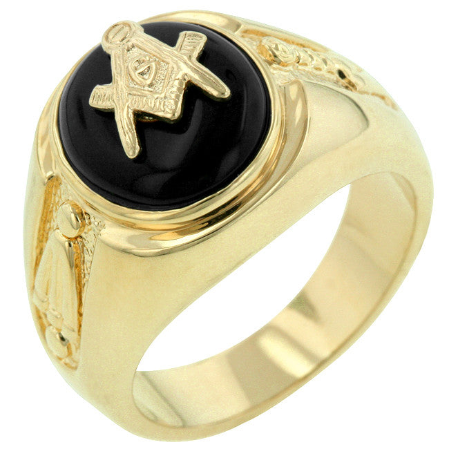 Onyx Masonic Ring