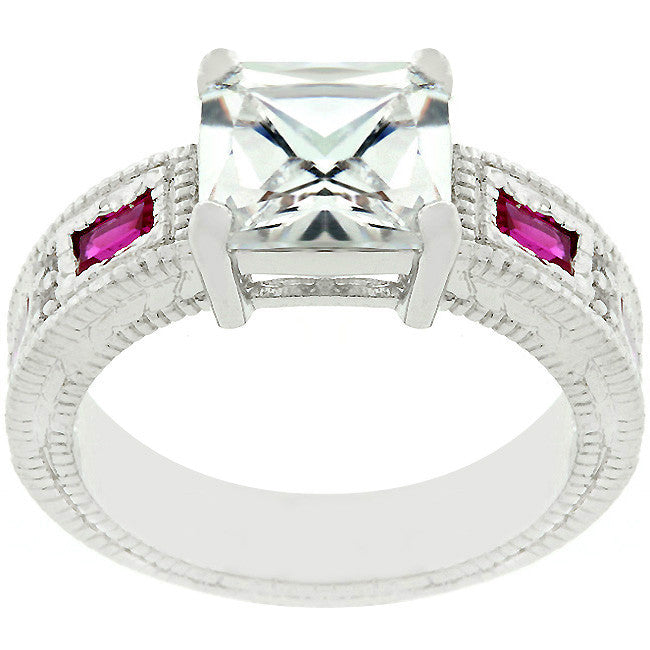 Prima Donna Ruby Red Cubic Zirconia Ring