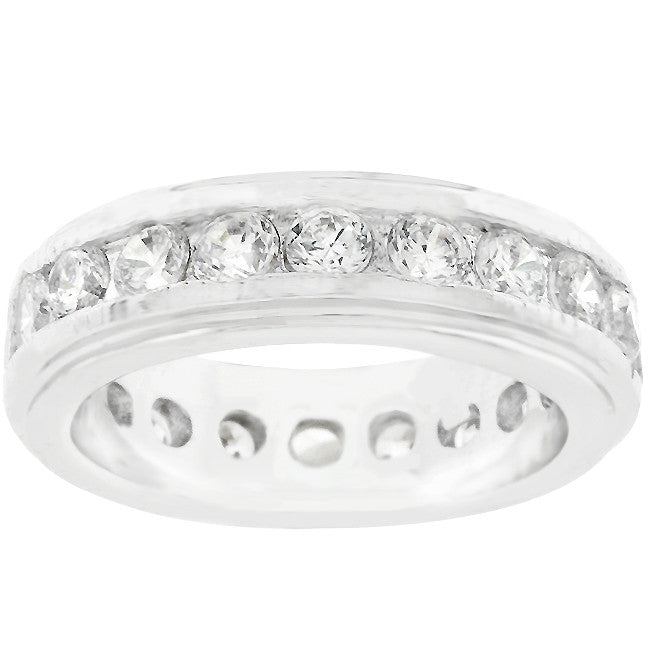 New England Eternity Ring in Silvertone